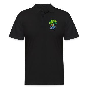 This Birthday Saurus Is Now 2 Dinosaur - Men's Polo Shirt - black - Front - Kai (181cm)
