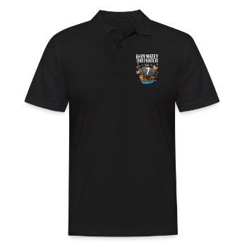 Ahoy Matey Ce pirate est 7ème anniversaire de pirate - Polo Homme - noir - Devant - Kai (181cm)