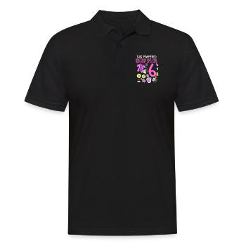Spa-Geburtstag für Mädchen 6. Spa-Geburtstagsfeier - Männer Poloshirt - Schwarz - Vorne - Kai (181cm)