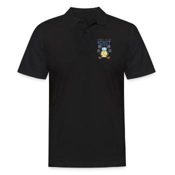 Robot Birthday Outfit Boy 5th Robot Birthday Party - Men's Polo Shirt - black - Front - Kai (181cm)