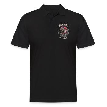 NORWAY FISHING - Hitra - 2025 - Männer Poloshirt - Schwarz - Vorne - Kai (181cm)