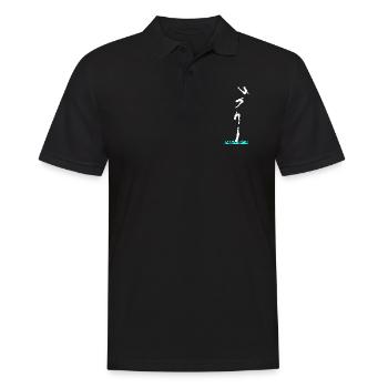 Wasserspringer Turmspringer T-Shirt Geschenk - Männer Poloshirt - Schwarz - Vorne - Kai (181cm)