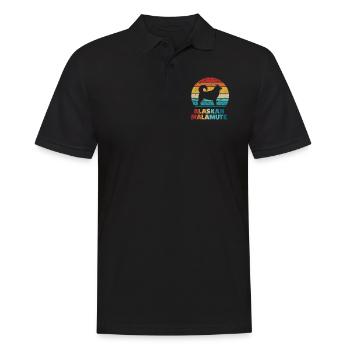 Alaskan Malamute - Men's Polo Shirt - black - Front - Kai (181cm)