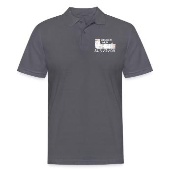 Broken Arm Survivor Arm Bruch Knochenbruch - Männer Poloshirt - Anthrazit - Vorne - Nico (186cm)