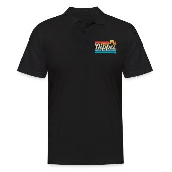 Nippes Veedel Köln Viertel Retro Vintage Surfer - Männer Poloshirt - Schwarz - Vorne - Kai (181cm)