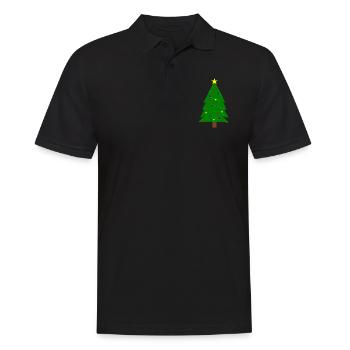 Ugly Christmas Christmas Tree T-Shirt - Men's Polo Shirt - black - Front - Kai (181cm)