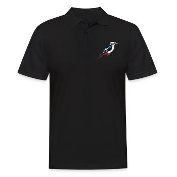 Specht Grafik Design T-Shirt Geschenk - Männer Poloshirt - Schwarz - Vorne - Kai (181cm)