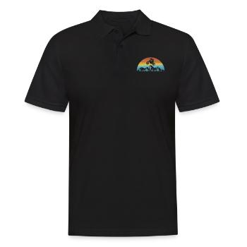 Vintage Retro Motocross T-Shirt Cadeau - Polo Homme - noir - Devant - Kai (181cm)