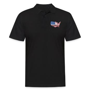 USA Flag America Flag Maillot de baseball - Polo Homme - noir - Devant - Kai (181cm)