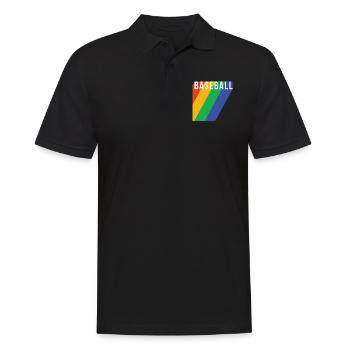 Cadeau de chemise de baseball arc-en-ciel - Polo Homme - noir - Devant - Kai (181cm)