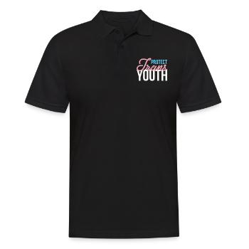 Protect Trans Youth Transsexuell Shirt - Männer Poloshirt - Schwarz - Vorne - Kai (181cm)