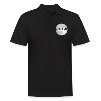 Evolution Quad Shirt Cadeau Lune - Polo Homme - noir - Devant - Kai (181cm)