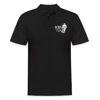 Boba Tea Shirt Gift Bubble Tea - Men's Polo Shirt - black - Front - Kai (181cm)