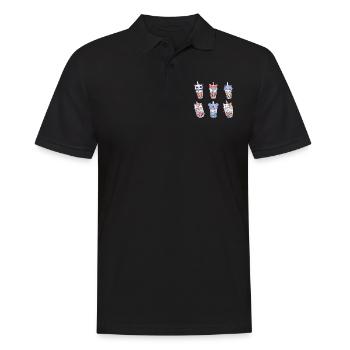 Boba Tea Shirt Geschenk - Männer Poloshirt - Schwarz - Vorne - Kai (181cm)