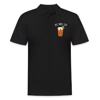 Hey Sweet-Tea Shirt Geschenk Eistee - Männer Poloshirt - Schwarz - Vorne - Kai (181cm)