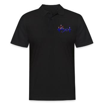 Sydney Skyline Heartbeat Australia Fan Pulse Heart - Men's Polo Shirt - black - Front - Kai (181cm)