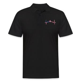 Washington D.C. Skyline Herzschlag USA Ostküste - Männer Poloshirt - Schwarz - Vorne - Kai (181cm)