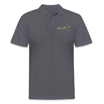 Copenhague Skyline Heartbeat Danemark Amour Hygge - Polo Homme - charbon - Devant - Nico (186cm)