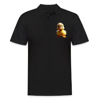 Canard mignon bébé canard poussin canetons canetons canards - Polo Homme - noir - Devant - Kai (181cm)
