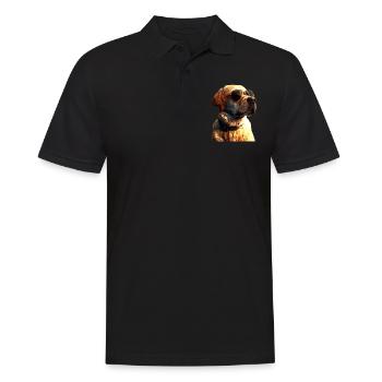 Labrador Retriever Chien Amour Jeunes Labradors Mignons - Polo Homme - noir - Devant - Kai (181cm)