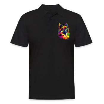 Pomeranian Pomeranian Pomeranian Pom Spitz Dog - Men's Polo Shirt - black - Front - Kai (181cm)