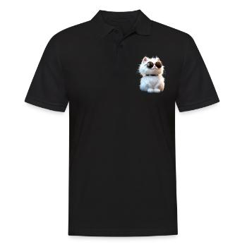 Chat Angora Blanc Chat Angora Chats Angora Mignons - Polo Homme - noir - Devant - Kai (181cm)
