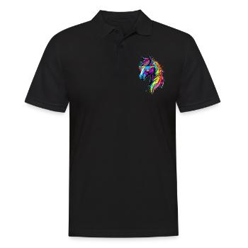 Pony Reitpony Fohlen Reiterin Ponys Reiten Ponyhof - Männer Poloshirt - Schwarz - Vorne - Kai (181cm)
