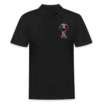 Strauss Bird Headphones Popart Emu Music DJ Strauss - Men's Polo Shirt - black - Front - Kai (181cm)