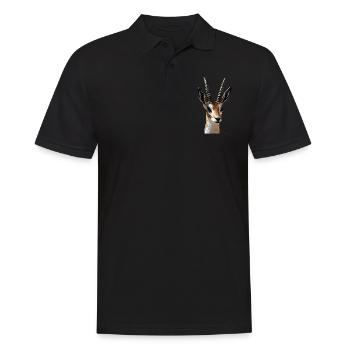 Antilope Kudu Gazelle Afrika Serengeti Antilopen - Männer Poloshirt - Schwarz - Vorne - Kai (181cm)