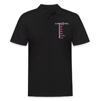 Party Länge Meines Shirts Sagt Alles Feiern JGA - Männer Poloshirt - Schwarz - Vorne - Kai (181cm)