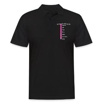 Party Länge Meines Shirts Sagt Alles Feiern JGA - Männer Poloshirt - Schwarz - Vorne - Kai (181cm)