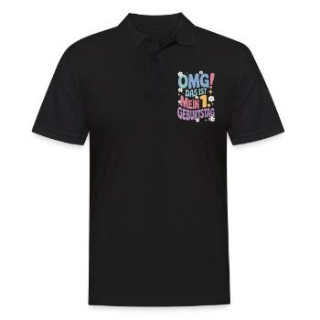 1. Geburtstag Mädchen Das Ist Mein 1. Geburtstag - Männer Poloshirt - Schwarz - Vorne - Kai (181cm)