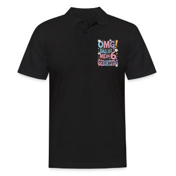 6. Geburtstag Mädchen Das Ist Mein 6. Geburtstag - Männer Poloshirt - Schwarz - Vorne - Kai (181cm)