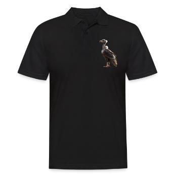 Geier Greifvogel Aasgeier Vulture Süßer Geier - Männer Poloshirt - Schwarz - Vorne - Kai (181cm)