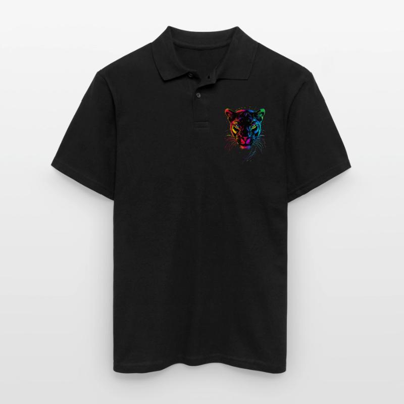 Panthère Léopard Grand Chat Mignon Gros Chat Panter Polo Homme