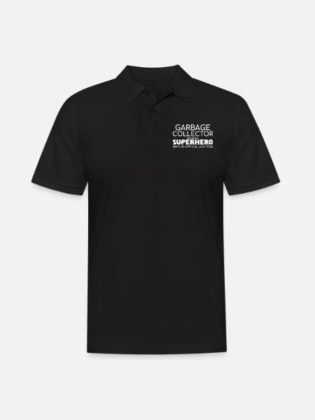 Garbage collector Superhero - Men's Polo Shirt - black