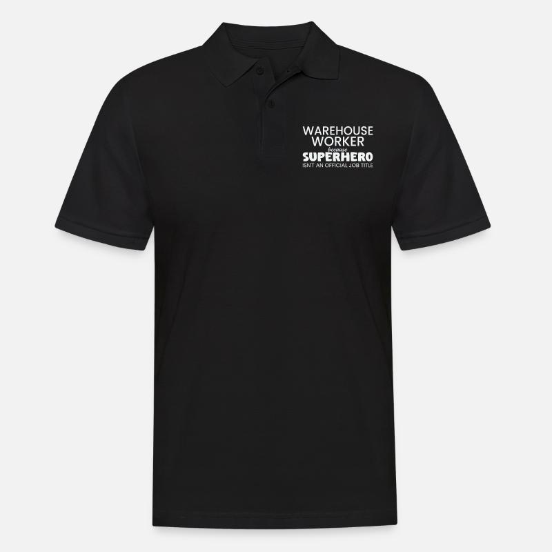 Warehouse Worker Superhero - Männer Poloshirt - Schwarz