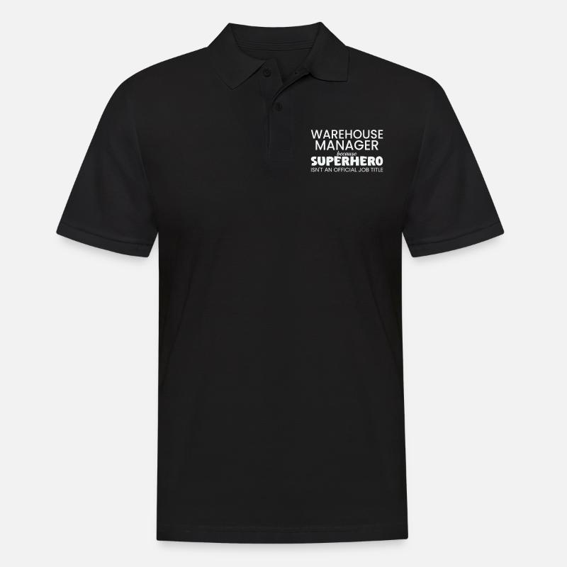 Warehouse Manager Superhero - Männer Poloshirt - Schwarz