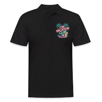 Vacation Club Summer Festival Vacation Beach Vacation - Men's Polo Shirt - black - Front - Kai (181cm)