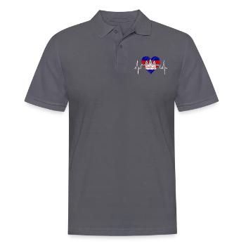 Cambodia Skyline Heartbeat Siem Raep Angkor Wat - Polo Homme - charbon - Devant - Nico (186cm)