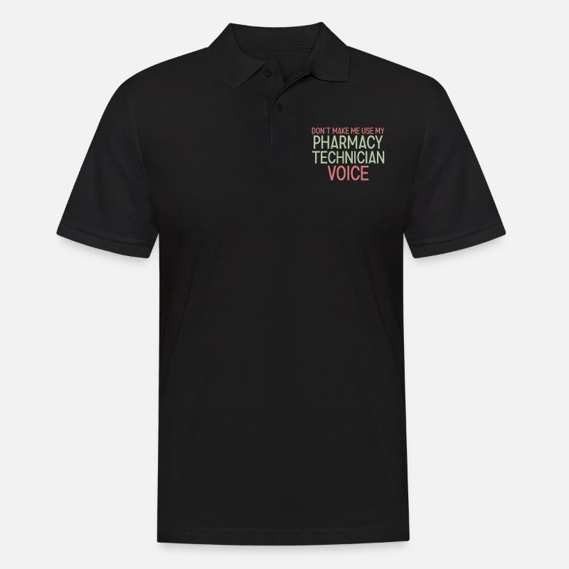 Pharmacy technician Voice - Männer Poloshirt - Schwarz