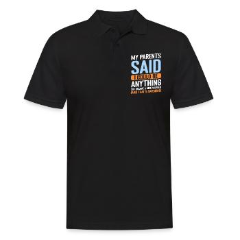Miners underground treasures - Men's Polo Shirt - black - Front - Kai (181cm)