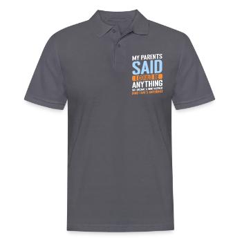 Miners underground treasures - Men's Polo Shirt - charcoal grey - Front - Nico (186cm)