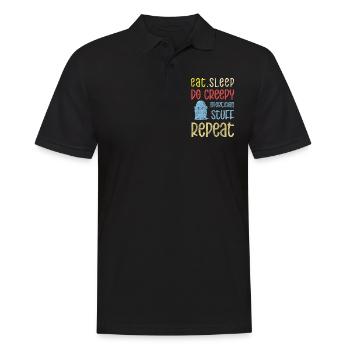 Gravedigger Cemetery Coffin Mourning - Men's Polo Shirt - black - Front - Kai (181cm)