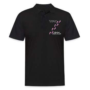 Fußpflege Pediküre Podologe Nagelstudio Geschenk - Männer Poloshirt - Schwarz - Vorne - Kai (181cm)