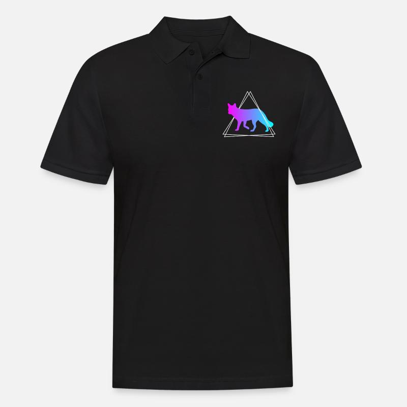 Fuchs Waldtiere Tierliebhaber Retro Geschenk - Männer Poloshirt - Schwarz