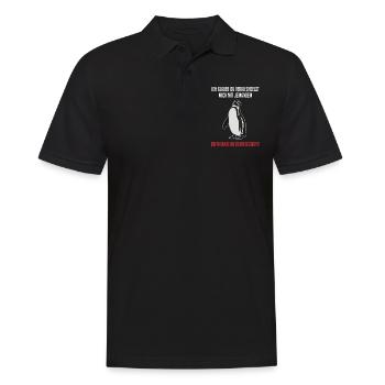 Pinguin Sarkastischer Spruch Lustiges Geschenk - Männer Poloshirt - Schwarz - Vorne - Kai (181cm)
