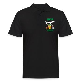 Garten Papa Lustiger Spruch Geschenk Herren - Männer Poloshirt - Schwarz - Vorne - Kai (181cm)