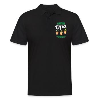 Garten Opa Lustiger Spruch Geschenk Herren - Männer Poloshirt - Schwarz - Vorne - Kai (181cm)