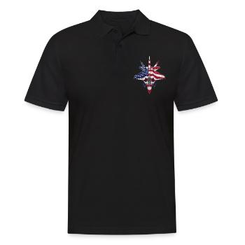 American fighter jets 4 July - Men's Polo Shirt - black - Front - Kai (181cm)